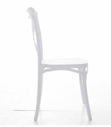 Silla apilable de resina Basic, lado