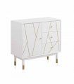 Cómoda de madera lacada en blanco Lila