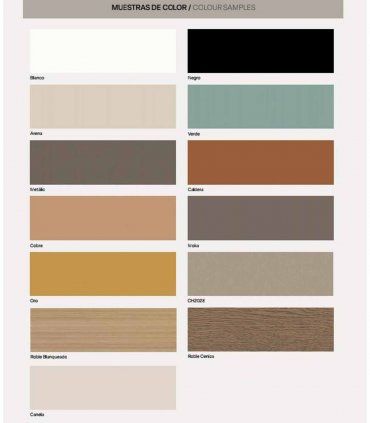 Muestra colores estructura