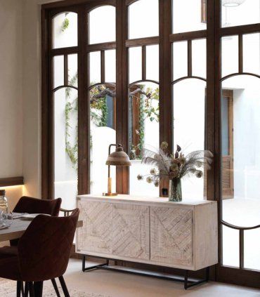 Aparador de madera blanca Tina de Ámbar Muebles