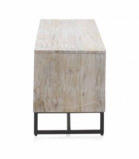 Mueble TV de madera blanca Tina