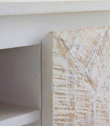 Mueble TV de madera blanca Tina de Ámbar Muebles