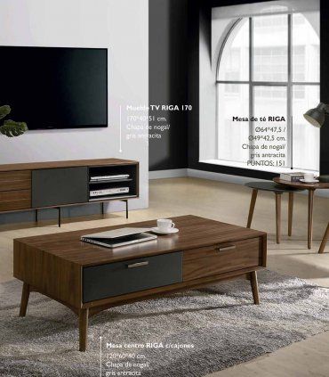 Mesa de salón nórdica Dunes de Ámbar Muebles.