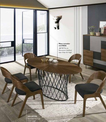 Mesa de comedor oval Dunes de Ámbar Muebles