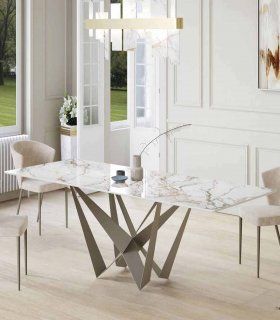 Mesa de comedor porcelánica Adara I de Ámbar Muebles