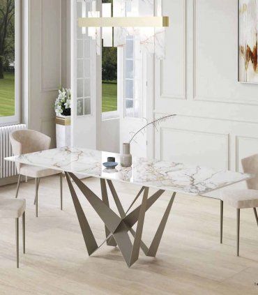 Mesa de comedor porcelánica Adara I de Ámbar Muebles
