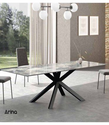 Mesa de comedor porcelánica Arina II de Ámbar Muebles