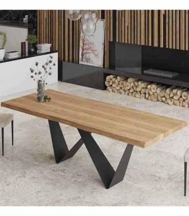 Mesa de comedor de madera Wuak de Ámbar Muebles