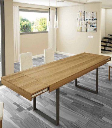 Mesa extensible de madera Rebeca de Ámbar Muebles