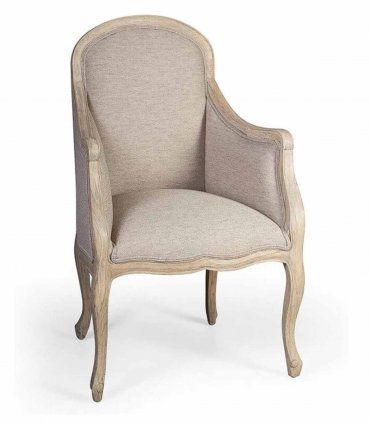 Sillón de madera tapizado Leo