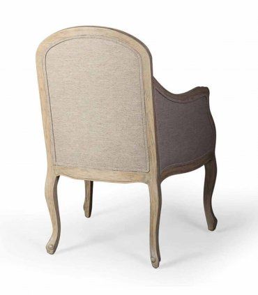 Sillón de madera tapizado Leo