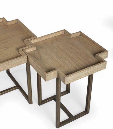 Set de dos mesitas auxiliares Lace de Ámbar Muebles