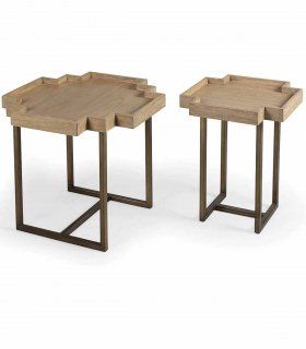 Set de dos mesitas auxiliares Lace de Ámbar Muebles