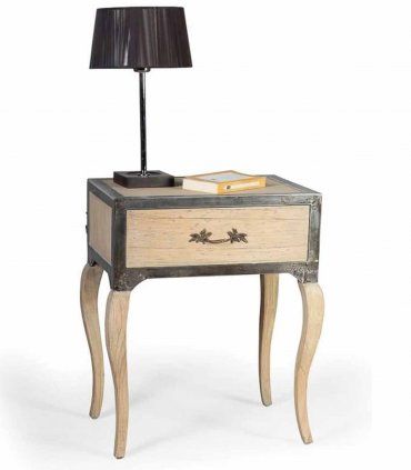 Mesita de noche de madera Benac de Ámbar Muebles