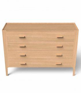Cómoda de madera 4 cajones Gary de Ámbar Muebles