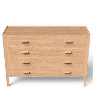 Cómoda de madera 4 cajones Gary de Ámbar Muebles