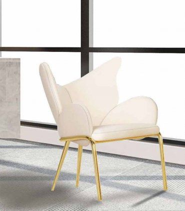 Sillón tapizado de acero Butter de Ámbar Muebles