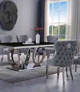 Mesa de acero inoxidable Circle de Ámbar Muebles