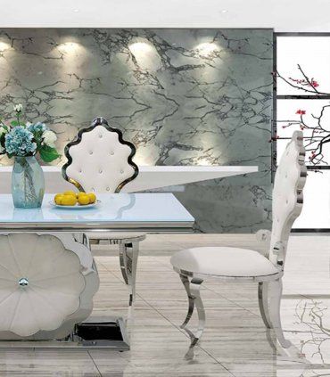 Silla de acero inoxidable Diana de Ámbar Muebles