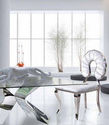 Silla de terciopelo Triom de Ámbar Muebles