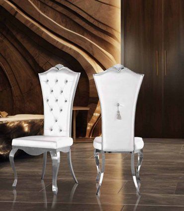 Silla de acero y polipiel Mous de Ámbar Muebles