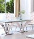 Silla de acero y polipiel Mous de Ámbar Muebles