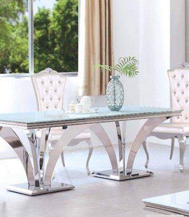 Silla de acero y polipiel Mous de Ámbar Muebles