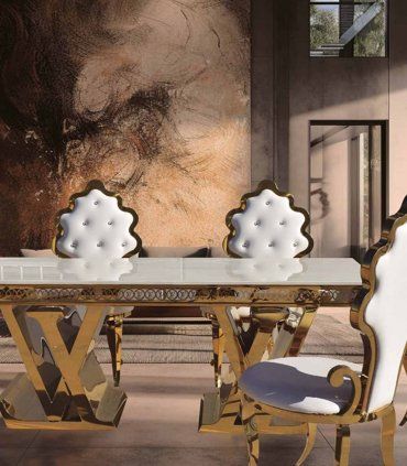 Silla de acero inoxidable Diana II de Ámbar Muebles