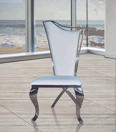 Silla de acero inoxidable Fine de Ámbar Muebles