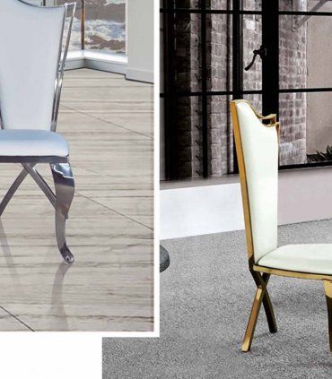 Silla de acero inoxidable Fine de Ámbar Muebles