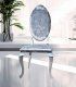 Silla de acero inoxidable tapizada Elegance de Ámbar Muebles
