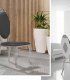 Silla de acero inoxidable tapizada Elegance de Ámbar Muebles