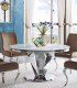 Mesa de comedor de acero inoxidable Damian de Ámbar Muebles