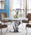 Mesa de comedor de acero inoxidable Damian
