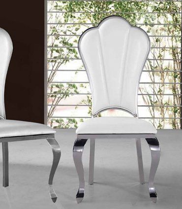 Silla de acero cromado Shell de Ámbar Muebles