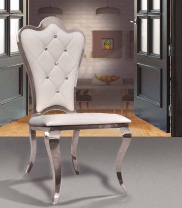 Silla de acero tapizada Pearl de Ámbar Muebles