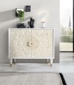 Cómoda Artesanal de Madera de Mango Tallada Boe