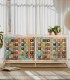 Aparador de madera con mosaico de colores estilo étnico Indo