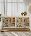 Aparador de madera con mosaico de colores estilo étnico Indo
