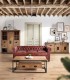 Aparador Industrial de Madera Maciza de Mango con Puertas Correderas