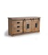 Aparador Industrial de Madera Maciza de Mango con Puertas Correderas