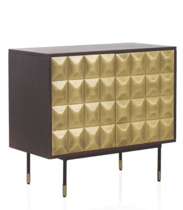 Cómoda con Frontal Geométrico Dorado Cleo