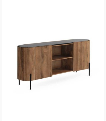 Aparador de Madera Maciza de Mango con Diseño Contemporáneo Redoli