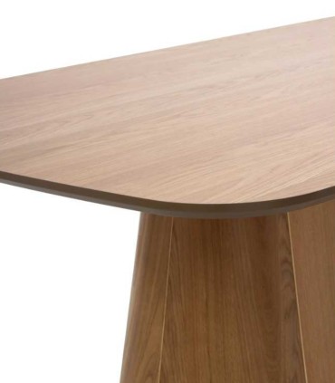 Mesa de Comedor en Chapa de Roble Linton, detalle tablero