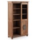 Vitrina de Madera de Acacia con Puerta Corredera y Estantes Montesa, lado