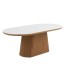 Mesa de Comedor Ovalada con Tablero Porcelánico Nova, lado
