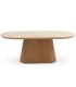 Mesa de Comedor Ovalada con Tablero Porcelánico Nova, perfil