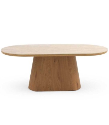 Mesa de Comedor Ovalada con Tablero Porcelánico Nova, perfil
