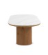 Mesa de Comedor Ovalada con Tablero Porcelánico Nova, lados