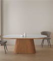Mesa de Comedor Ovalada con Tablero Porcelánico Nova